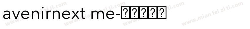 avenirnext me字体转换